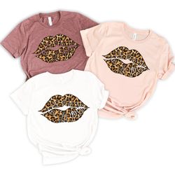 lips kiss shirt, leopard lips kiss t-shirt, valentines day shirt, gift for valentines day, lips kiss tee, cute valentine