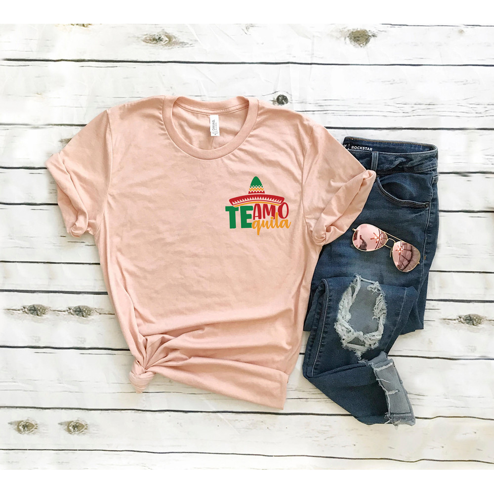 Te Amo Tequila Shirt, Party Shirt, Day Drinking Shirt, Alcohol Shirt, Funny Valentines Day Shirt, Mexican Shirt, Boyfriend Girlfriend Shirts 1.jpg