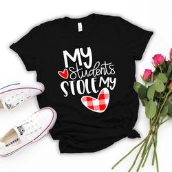 teacher shirt,buffalo plaid valentines day shirts for woman,hand lettered shirt,cute valentine shirt,valentines day gift