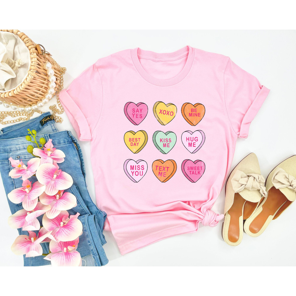 Be Mine Shirt, Conversation Hearts Shirt, XOXO Sweatshirt, Valentines Day Shirt, Couple Shirt, Gift For Her, Gift For Valentine.jpg