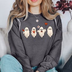 cute valentine ghost t-sweatshirt and hoodie, funny valentines day shirt, cute ghosts t-shirt, retro valentines day t-sh