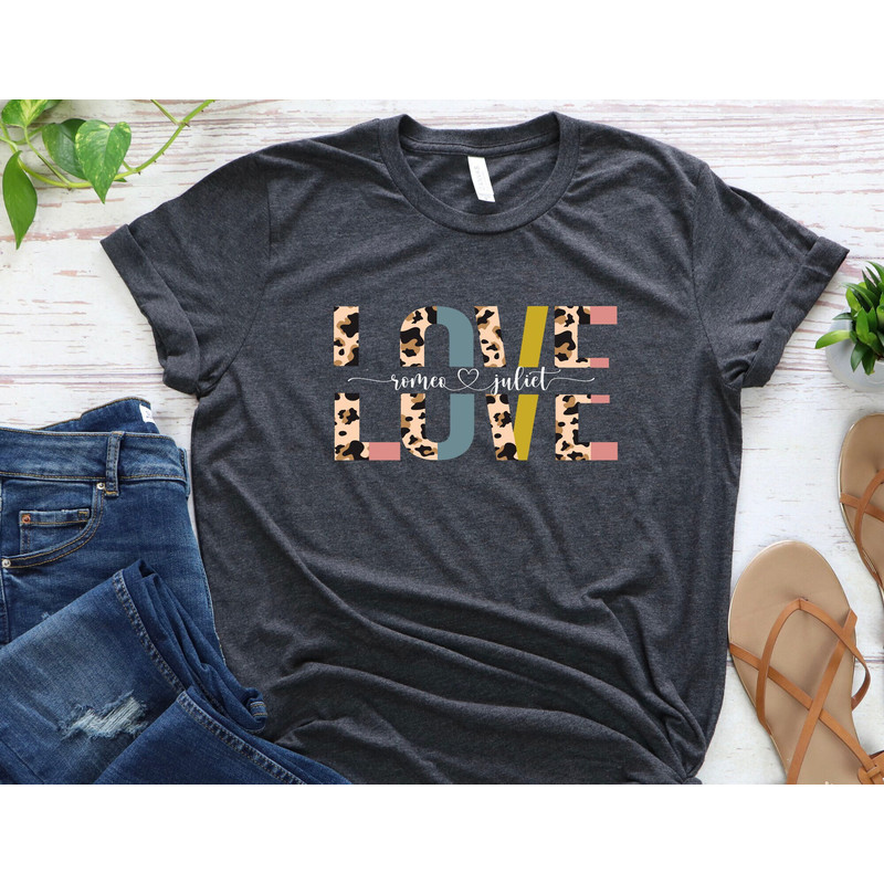 Custom Valentine's Name Love Shirt, Personalized Couple Shirt, Leopard Print Love Shirt, Valentines Shirt, Love t Shirt, Gift For Valentine.jpg