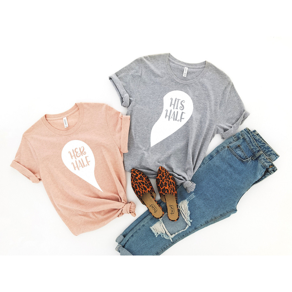 Her half Shirt,His half Shirt,Couple Valentines Shirt,Heart Shirt,His & Hers,Matching Tee,Wedding Gift,Anniversary Gift,Valentines Gift.jpg