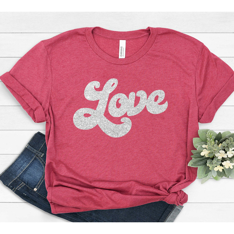 Retro Love Shirt - Valentine's Day Shirt - Cute Love Tee Shirt - Love Graphic Tee - Valentine's Day Shirt For Women - Galentine's Day.jpg