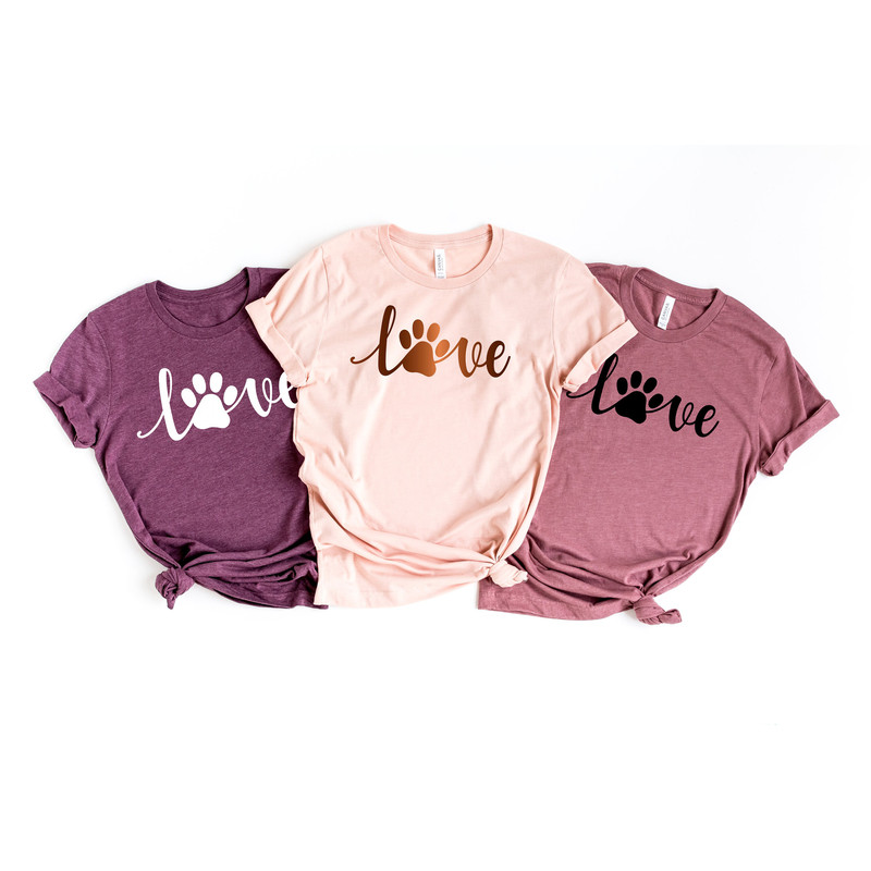 T-shirt for women, love PAW shirt, women's dog lover shirt, dog love shirt, funny women's shirt, animal lover t-shirt,Funny,love dog tshirt.jpg