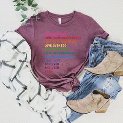 valentines day shirt, love over hate tee, valentines day shirts for woman,valentines day shirt,cute valentine shirt,vale