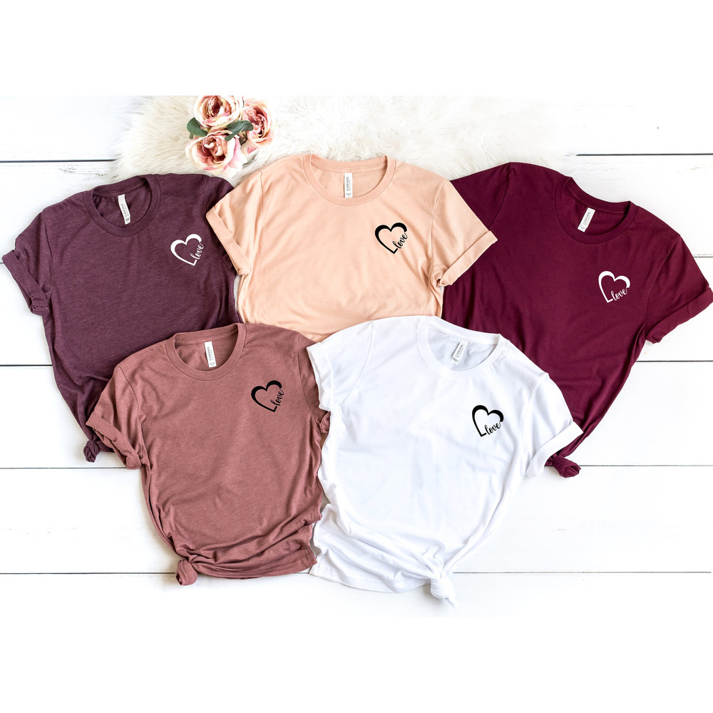 Love Heart Shirt, Pretty Heart Pocket Shirt, Cute Gift for her, Heart Shirt for Women, Love Shirt Women.jpg