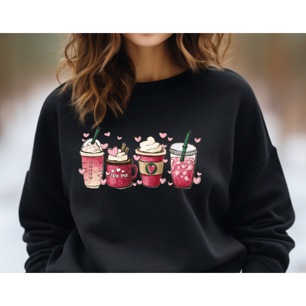 Valentines Day Coffee Cups Shirt,Valentines Day Shirts For Woman,Latte Valentine Shirt,Valentines Day Gift,Happy Valentine's Day Shirt 1.jpg