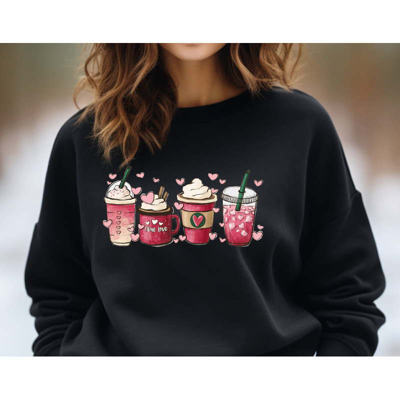 Valentines Day Coffee Cups Shirt,Valentines Day Shirts For Woman,Latte Valentine Shirt,Valentines Day Gift,Happy Valentine's Day Shirt 1.jpg