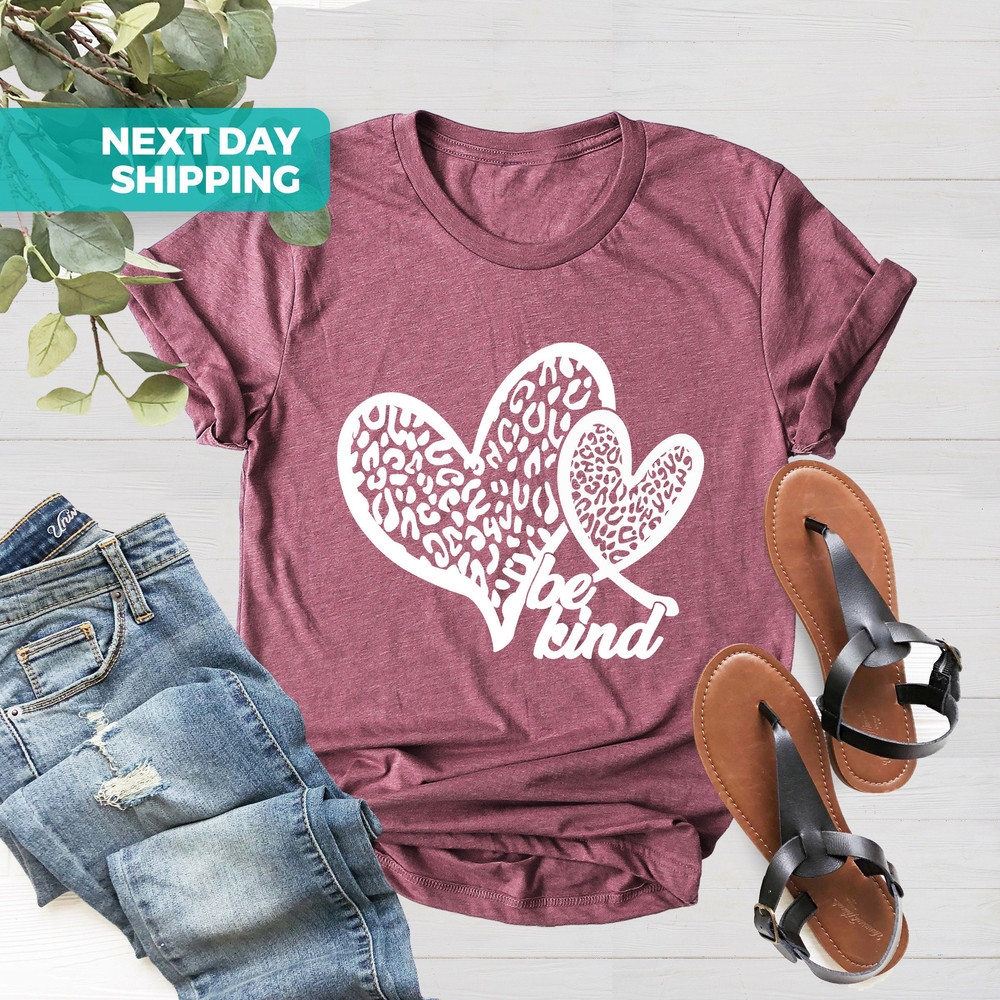 Be Kind Heart Valentines Day Shirt, Valentines Day Shirts For Woman, Mother's Day Gift, Heart Shirt, Cute Valentine, Gift For Mother.jpg