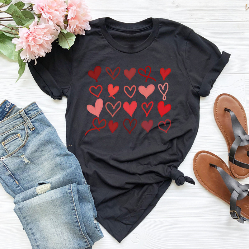 Heart Shirt, Love Heart Shirt, Girlfriend Shirt for Valentines, Cute Heart T-shirt, Valentines Day Shirts For Women, Cute Valentine Shirt.jpg