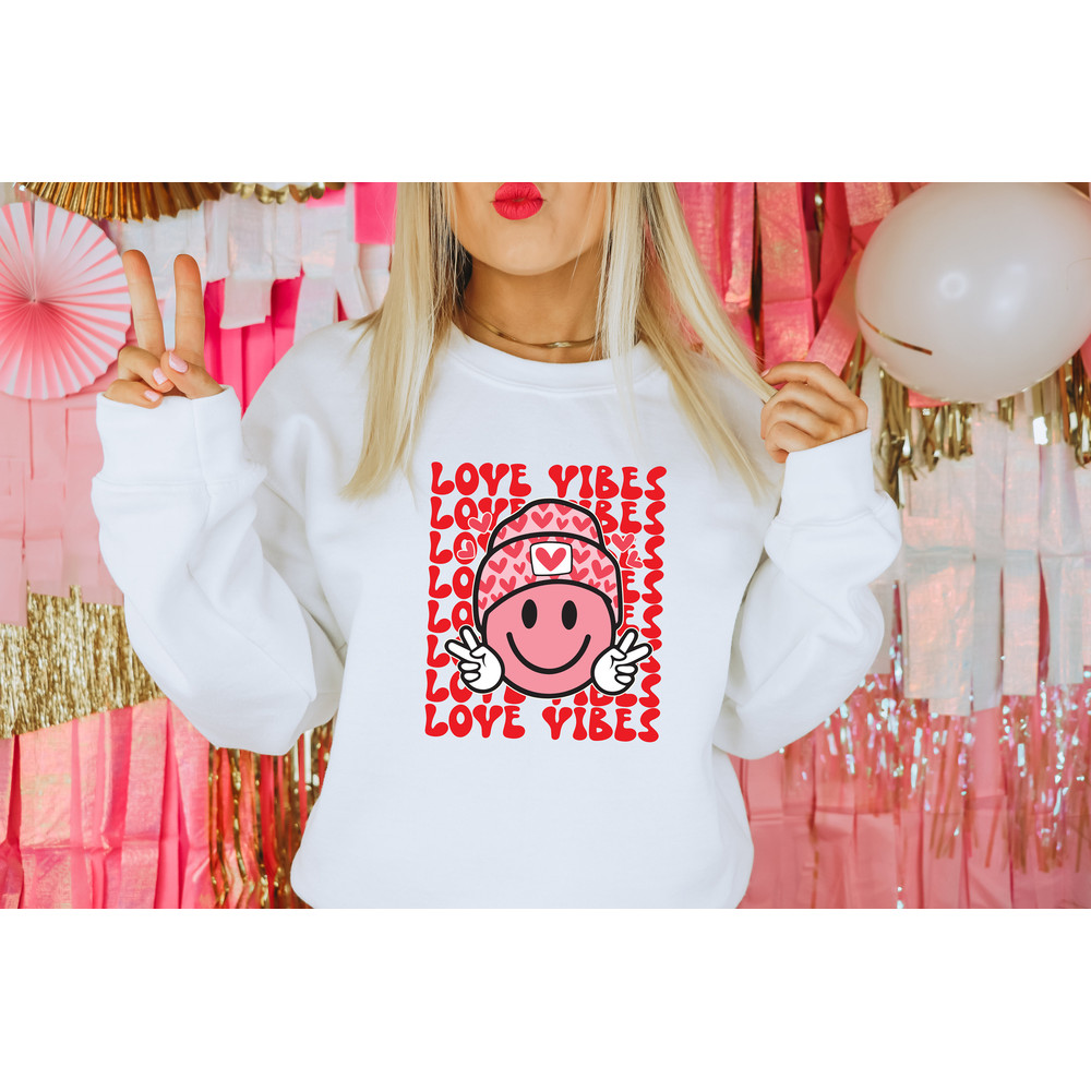 Love Vibes Shirt, Valentine's Day Shirt, Valentine's Shirt, Valentine's Day Sweatshirt, Retro Valentines Sweatshirt, Groovy Valentines Shirt.jpg
