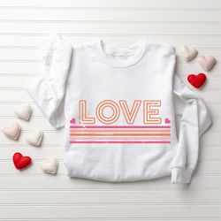 retro love valentines day shirt, valentines day shirts for woman, valentines gift, heart shirt, cute valentine shirt, va