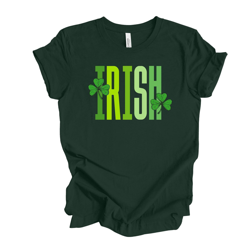 St Patrick's Day, Super Fun IRISH with Clovers, Irish Word Art Design, premium unisex tee, 3 color choices, 3x st patrick, 4x st patrick.jpg