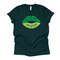 St Patricks Day, Cute Irish Green Lips, Kiss Me I'm Irish Lips Design, premium unisex tee, 2 color choices, 2X, 3X, 4X, plus sizes available.jpg