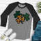St. Patrick's Day Raglan, Cute St Patrick's 3 Shamrocks Leopard Print Clover Design on premium Raglan 34 sleeve shirt, plus size, 2X, 3X.jpg
