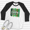 St. Patrick's Day Raglan, One Lucky Mama Plaid St Patricks Day, St Patrick Mom Design on premium Raglan 34 sleeve shirt, plus size, 2X, 3X.jpg