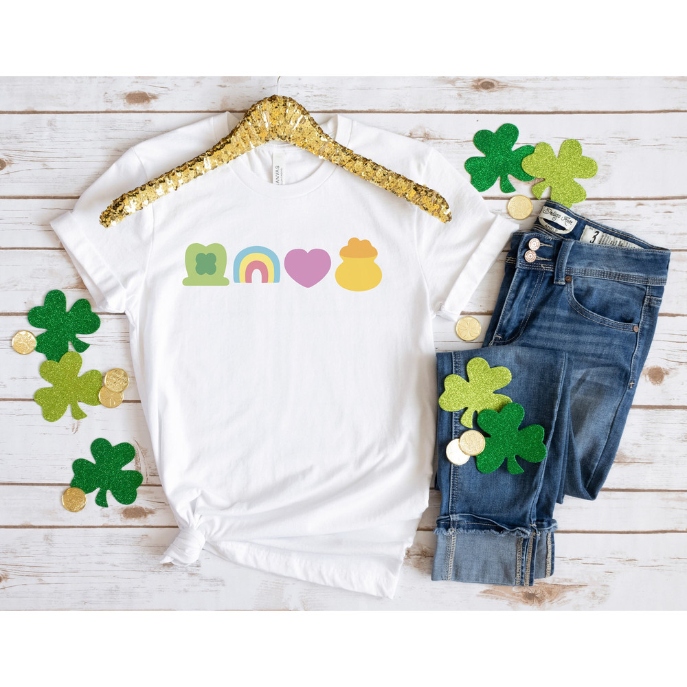 Lucky Charm Shirt, St Patricks Day Shirt For Women, Lucky t-shirt, women st pattys day tee shirt, shamrock heart shirt rainbow st pattys tee.jpg