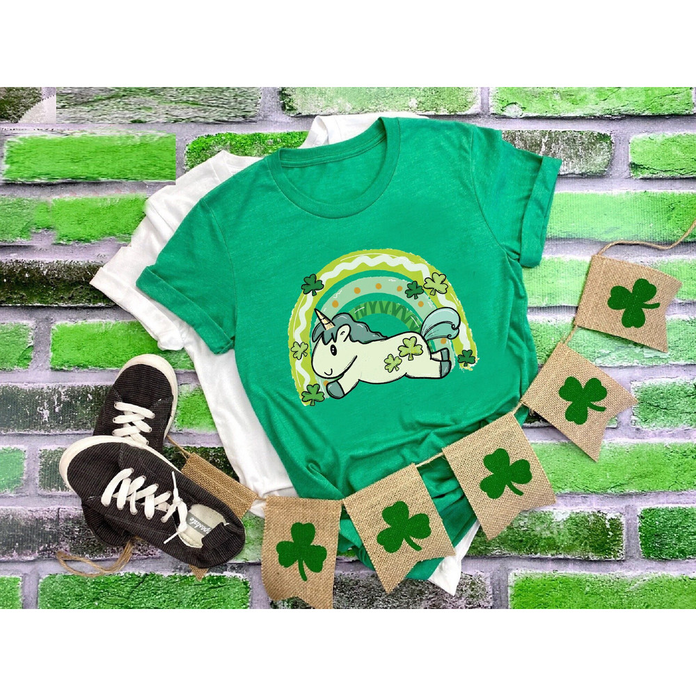 Lucky Clover Kids Unicorn Shirt,St Patricks Day Kids, Irish Kids Rainbow Gift Shirt ,Shamrock ,Lucky, Leprechaun, Shenanigans ,Unicorn Shirt.jpg