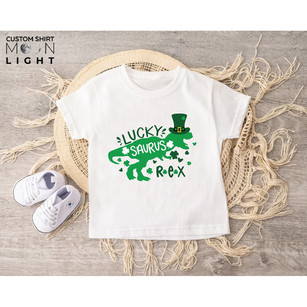 Lucky Kids Shirt,St Patricks Day Kids,Irish Boys,Shamrock,Lucky,Leprechaun,Shenanigans,Lucky Dinosaur Shirt,Lucky T-Rex Shirt,Dinosaur Shirt.jpg