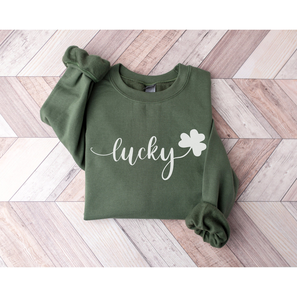 Lucky Shirt, St Patricks Day Sweatshirt for Women, St Patricks Day Crewneck, saint patricks day shirts, st paddys day shirt, pattys day gift.jpg