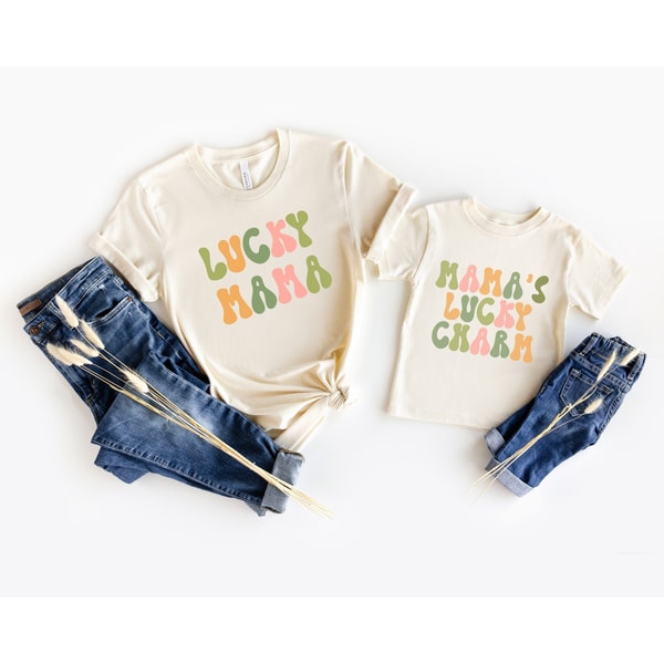 Mommy & Me St. Patrick's Day Shirts Mommy and Me St Patrick Outfits Mama's Lucky Charm Mommy and Boy Matching shirts Women Toddler.jpg