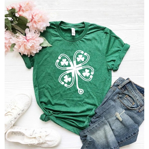 Nurse Shamrock Shirt, Nurse Lucky Shirt, Nurse Lucky Shirt, st paddys day shirt, nurse shirt, irish shirt, lucky shirt, four leaf clover,.jpg