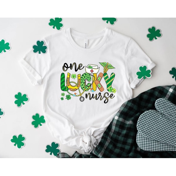 One luck nurse shirt,Nurse Lucky Shirt, Nurse Shamrock Shirt, Nurse Lucky Shirt, st paddys day shirt, nurse shirt, irish shirt, lucky shirt,.jpg