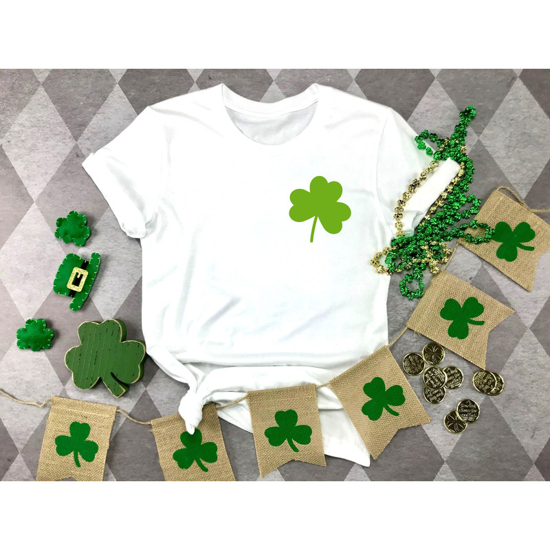 Pocket Size Three Leaf Clover St Pattys Shirt,Shamrock Shirt,St Patricks Day T-shirt, Cute St Pattys Shirt, Lucky Mens Womens Shamrock Shirt.jpg
