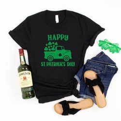 shamrock truck shirt,gift for irish women,womens st patricks day gift,happy st patrick day shirt,st patricks day shirt w