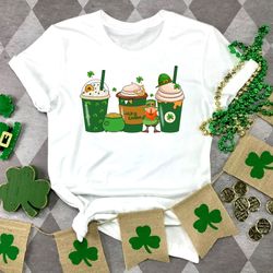 st patricks coffee shirt,st patricks day coffee graphic tee,patricks day coffee shirt,lucky latte shirt,womens cute st p