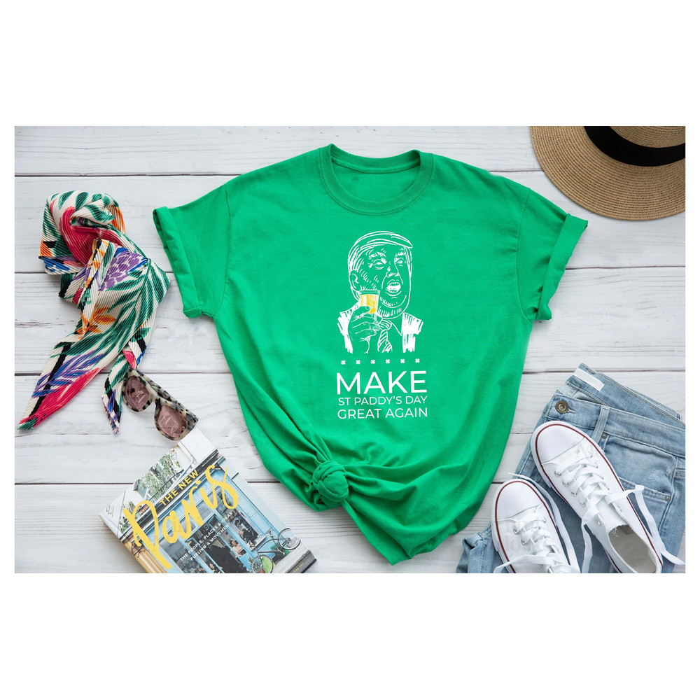 St Patrick's Day Shirt,Trump Supporter Tees,Make Pattys Day Great Again Outfits,Gift for Irish Women,Gift Ideas for Lucky Men,Shamrock Tees.jpg