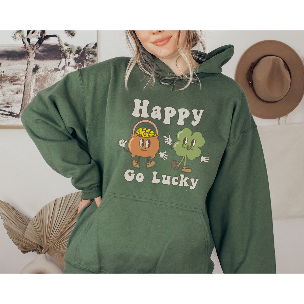 St Patrick's Day Sweatshirt, Happy Go Lucky Shirt, Lucky Charm Sweatshirt, Shamrock St Patricks Day Shirt, Lucky Shirt, Saint Patrick's Day.jpg