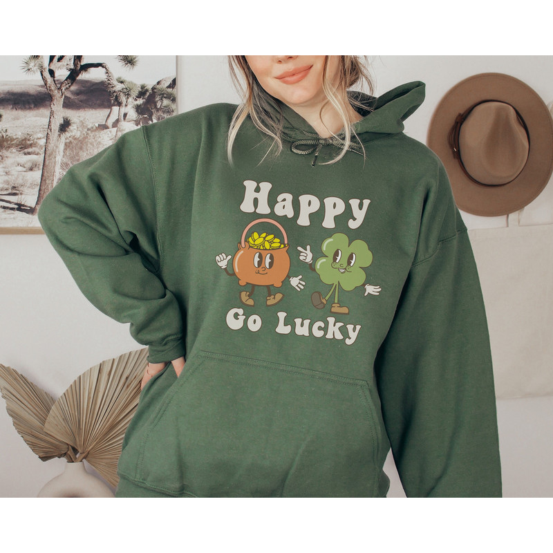 St Patrick's Day Sweatshirt, Happy Go Lucky Shirt, Lucky Charm Sweatshirt, Shamrock St Patricks Day Shirt, Lucky Shirt, Saint Patrick's Day.jpg