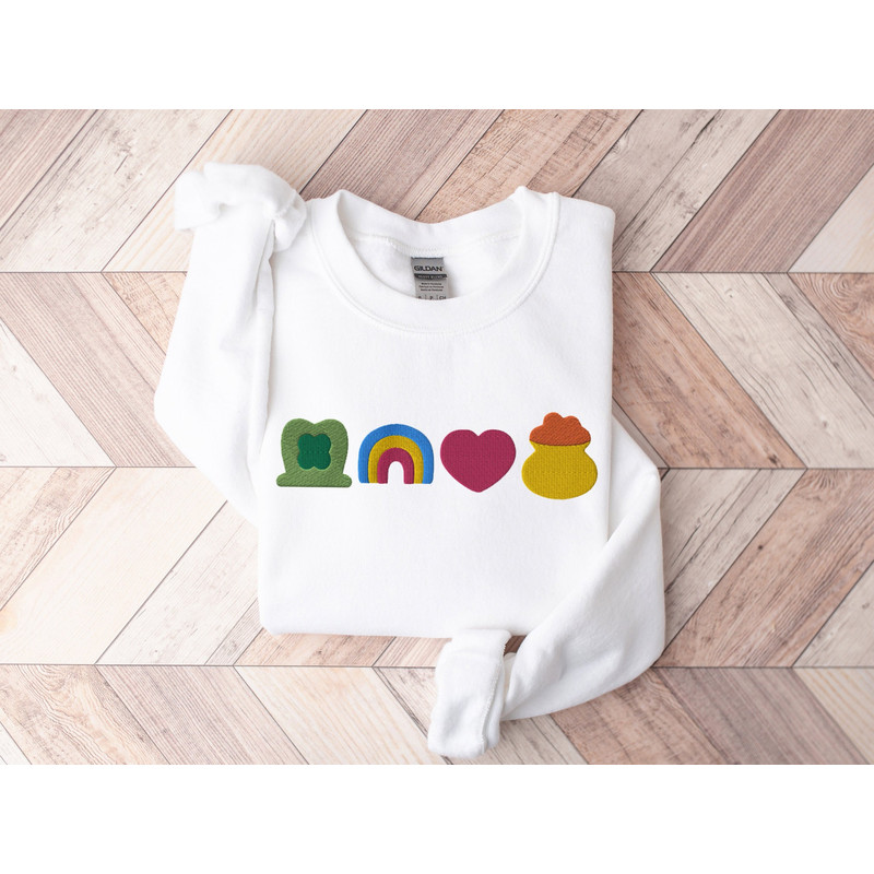 St Patrick's Day Sweatshirt, Lucky Charm Sweatshirt, St Patricks Day Shirt, Shamrock Shirt, Rainbow Sweater, Lucky Sweatshirt,Saint Patricks 1.jpg