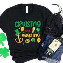 st patricks day cruising and boozing drinking t-shirt,st patricks day cruise squad lucky family matching t-shirt, happy