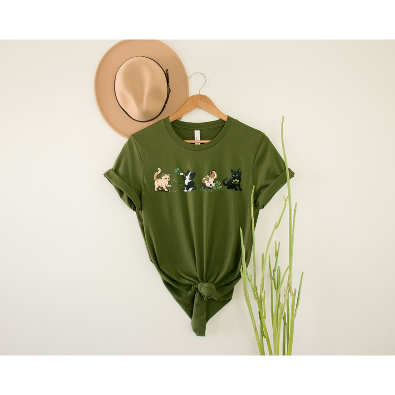 St Patricks Day Shirt, Shamrock Shirt, Cat Shirt, St Patty Day Shirt, Cat Lover Gift, Lucky Shirt, Saint Patrick's Day Apparel, Teacher Gift 1.jpg