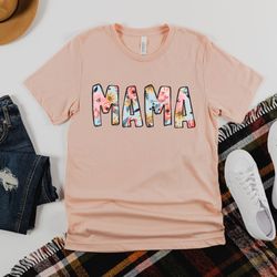 mama floral shirt for mothers day gift, floral mom shirt, mommy t-shirt, flower mama t-shirt, gift for mom, happy mother