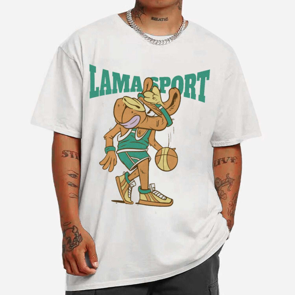 Basketball Lama Cartoon T-shirt - Cruel Ball.jpg