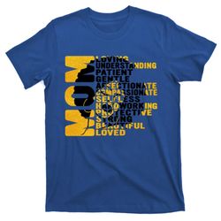 black mom afro mother loving understanding strong beautiful gift t-shirt