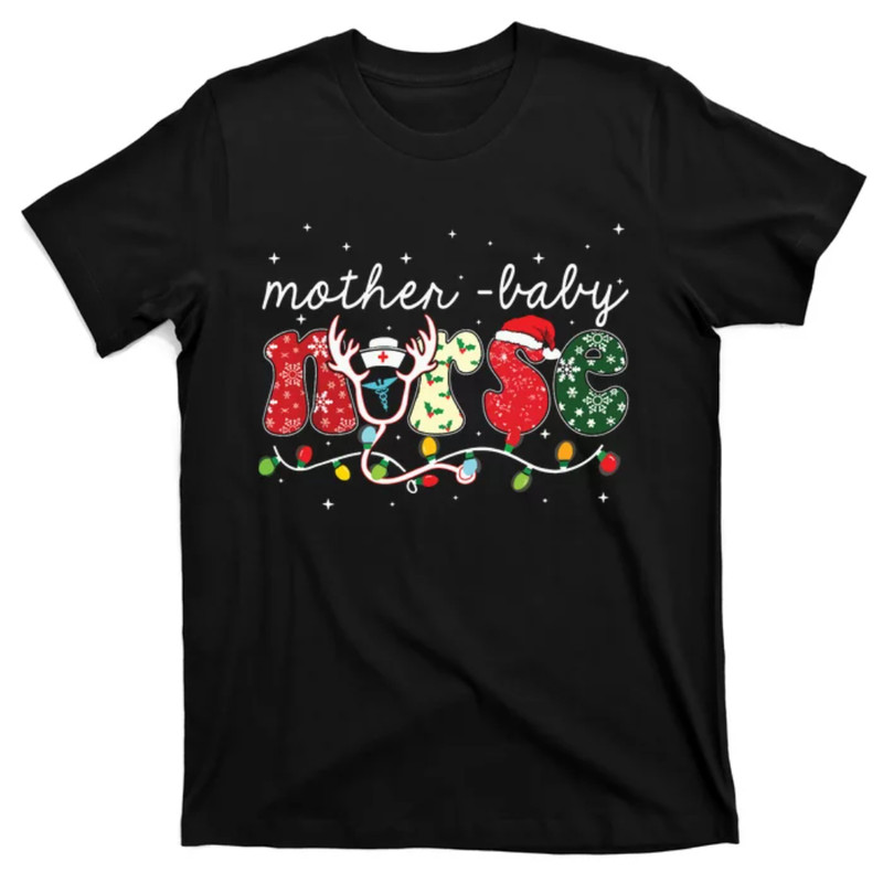 TeeShirtPalace Christmas Mother Baby Nurses Wrap The Best Gifts T-Shirt.jpg