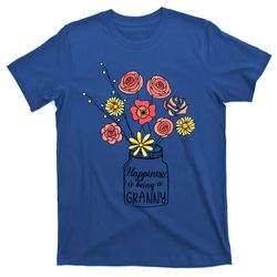happiness is being a granny flower mother day gift t-shirt