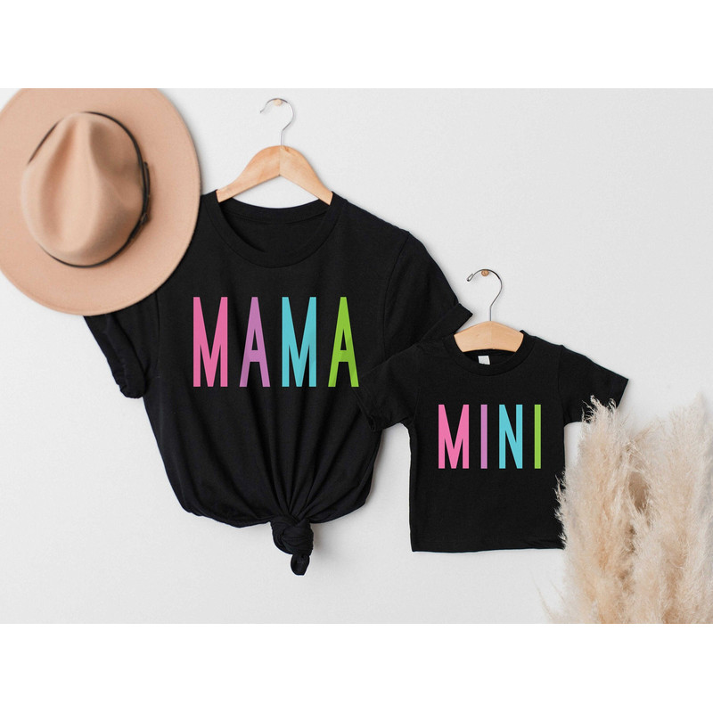 Mama and Mini Rainbow Shirts - Gift for Mom and Daughter, Matching Mommy and Me Outfits, mother daughter shirts valentines day gift.jpg