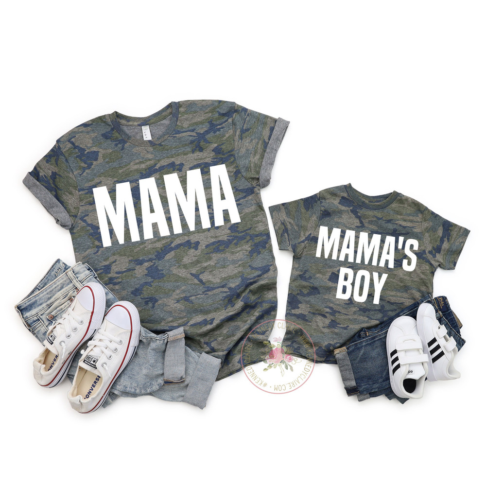 Mamas Boy TShirt, Mommy and Me Outfits Boy, Mom Gift for Mom from Son, Mom Camo Tee, Mom and Son Matching Shirts Valentines Day Gift.jpg