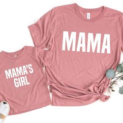 matching mama and mamas girl shirts, mommy and me outfit girl, mother and daughter shirts valentines day gift