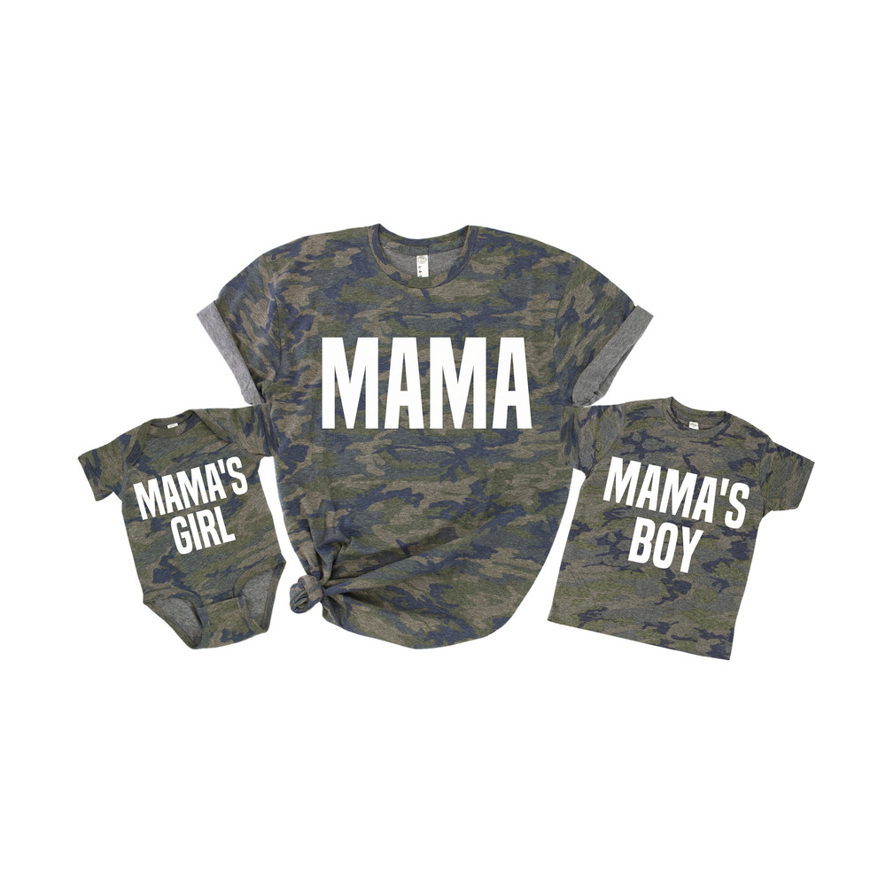 Mommy and Me Outfits Boy and Girl, Mom Gift from Daughter or Son, Gift for Mom from Kids Mamas Boy Mamas Girl Matching Camo Shirts Valentine.jpg