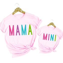 mommy and me outfits new mom gift from daughter, rainbow mama mini tshirt, matching shirts for mother daughter shirts va