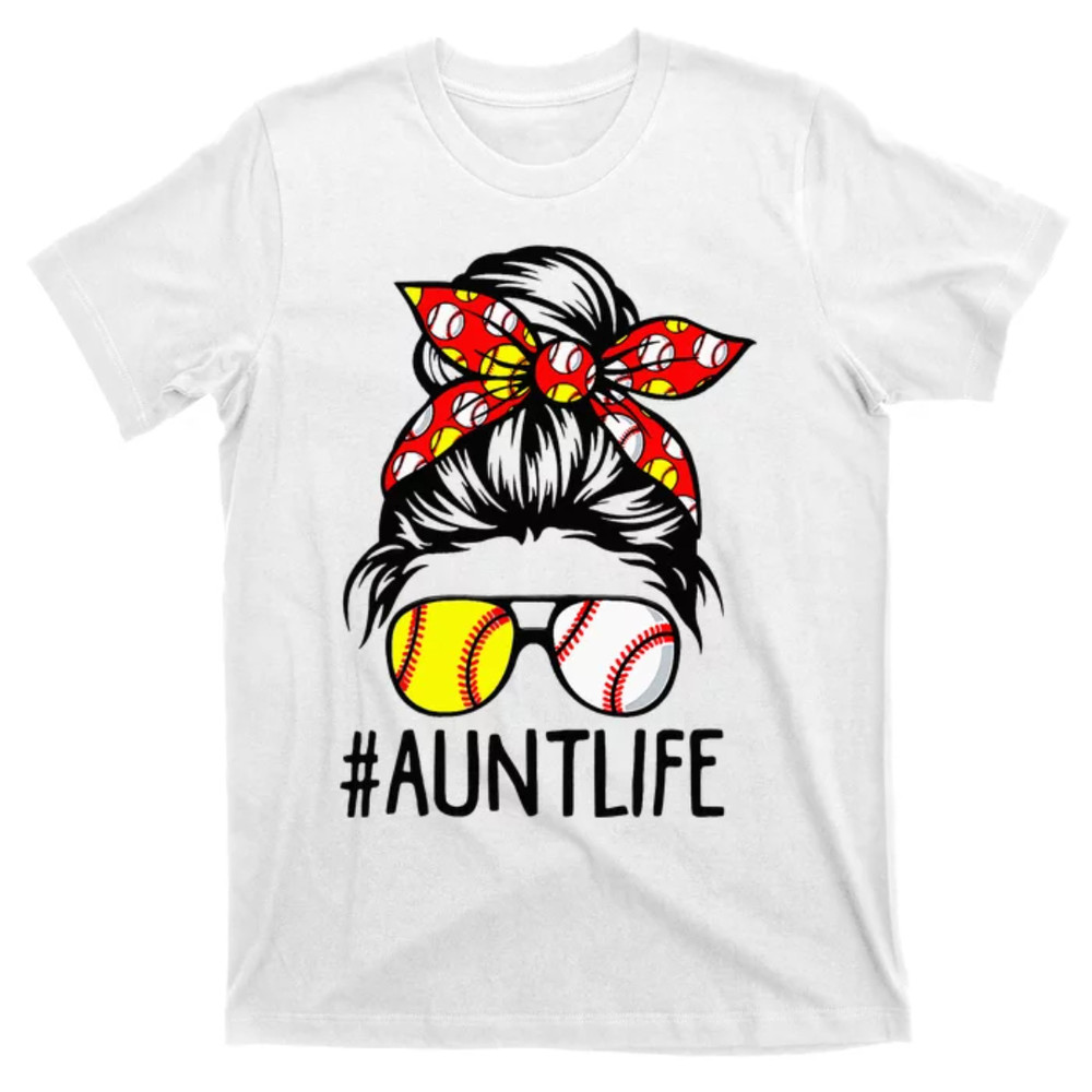 TeeShirtPalace Aunt Life Softball Baseball Funny Mothers Day T-Shirt.jpg