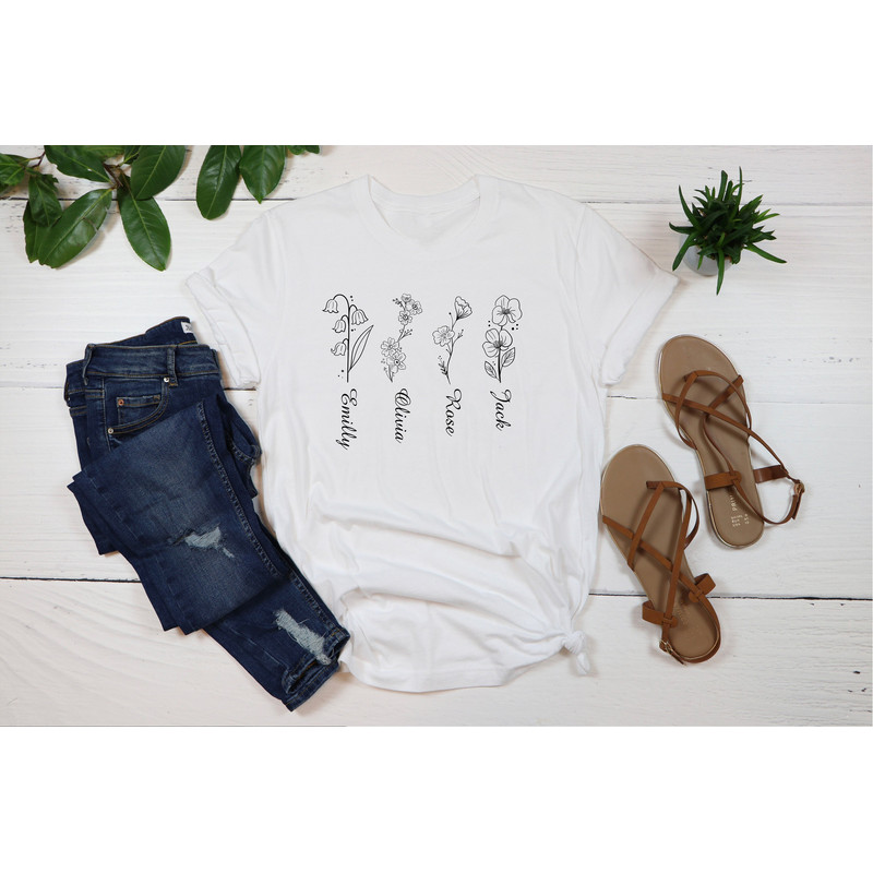 Custom Mother's Day Gift, Custom Birth Month Birth Flower Shirt, Mothers Day Gift, Birth Month Flowers Shirt, Gift for Mom, Plant Mom Gift.jpg