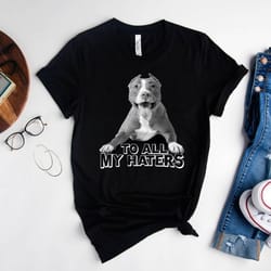 funny dad joke tshirt, funny bulldog to all my haters shirt, bulldog lover gift shirt,haters back off tee,father day gif